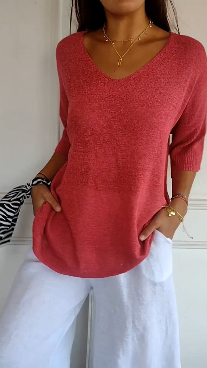 Athena | Casual V-Neck Top
