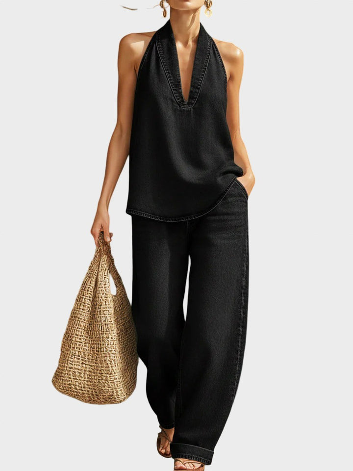 Daisy | Comfortable Minimalist Denim Two-Piece Set