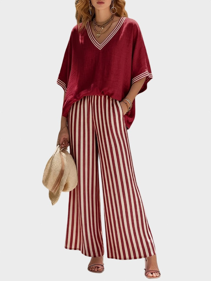 Freya | Striped Linen Duo Set