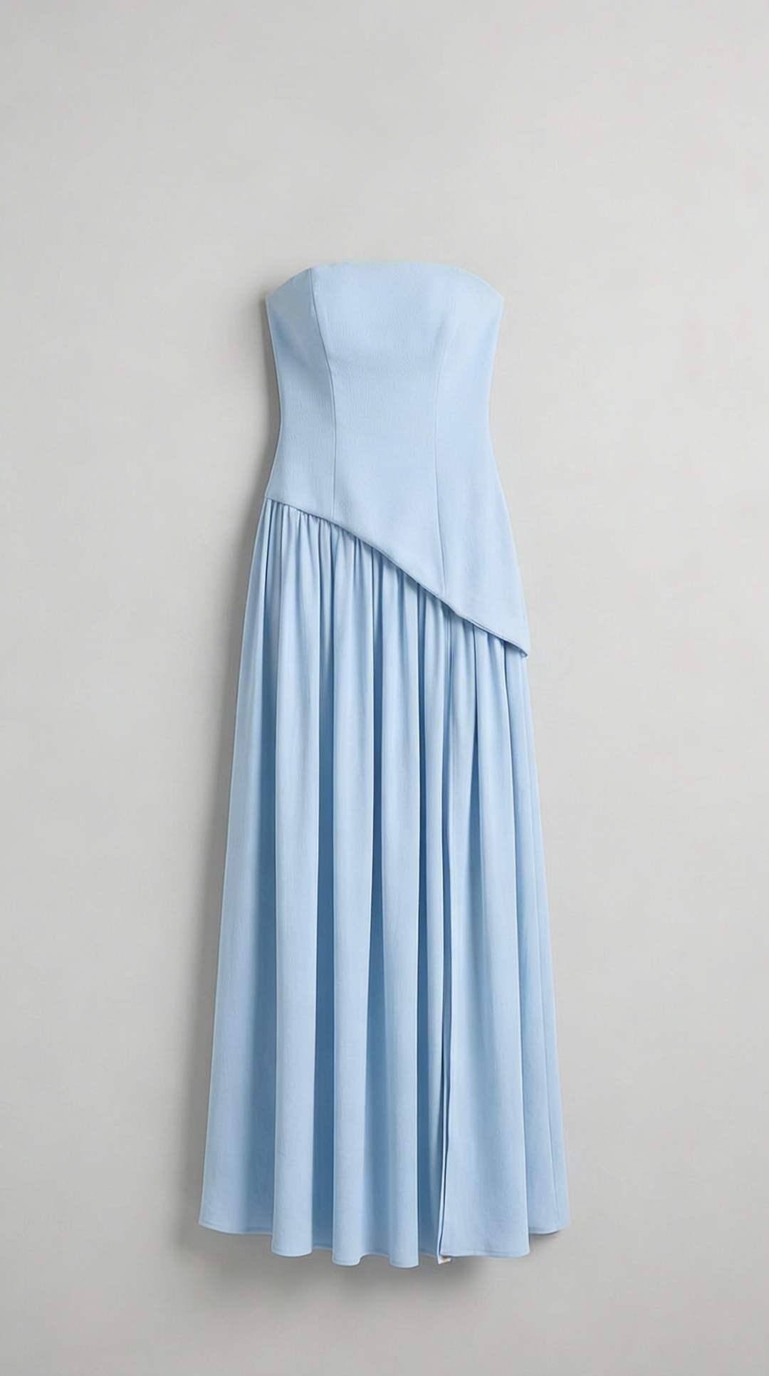 Celeste Sculpted High-Slit Maxi Dress